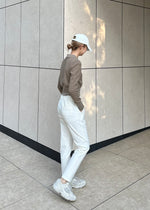 STRETCH SLIM TROUSER - CREAM -